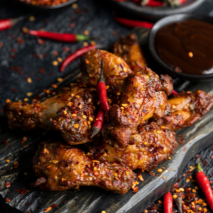 Poulet pimenté + Haricot vert + Riz